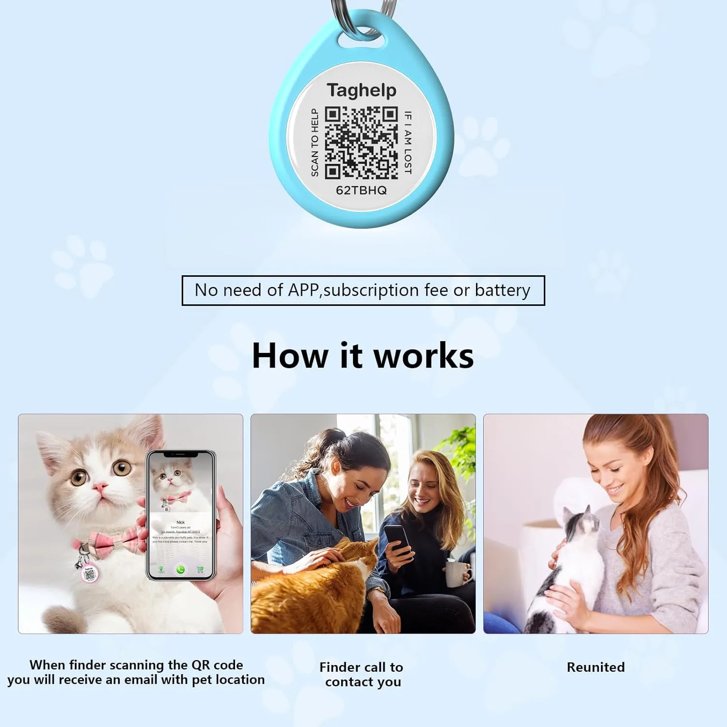 3 Pack/Upgraded Version - Reflective Cat Collar with Bell, Solid & Safe Collars for Cats, Nylon, Mixed Colors, Pet Collar, Breakaway Cat Collar Charms, QR Code Smart ID tag,cat tag (3 Collars)