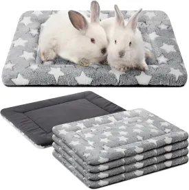 4 Pcs Washable Dog Crate Mat Kennel Pad Replaceable Reversible Pet Bed Pad for Crate Pet, Sleeping Mat for Small, Medium, Large Dog Machine Washable(18 x 14 x 1.6 Inch,Gray)