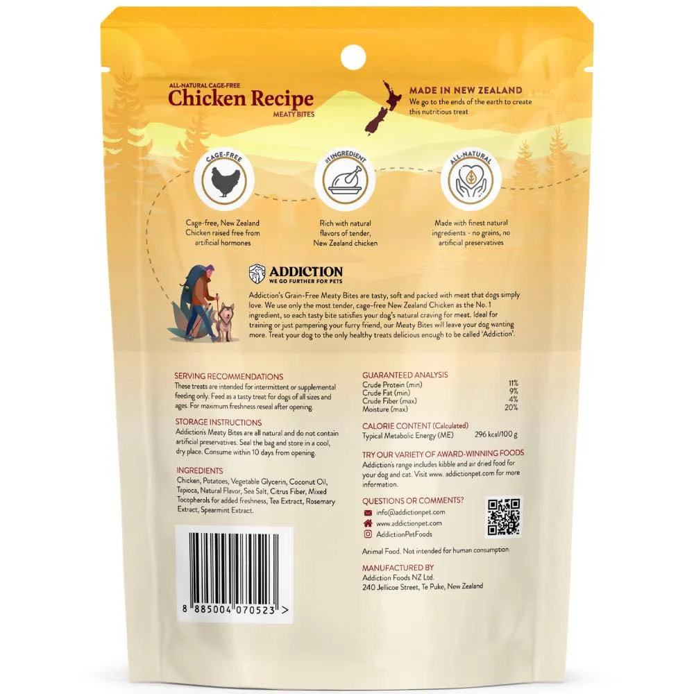 Addiction Meaty Bites Chicken Grain Free Dog Treats 4oz