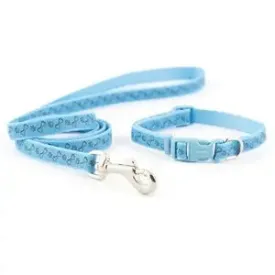 Ancol Small Bite PawBone Collar & Lead Blue