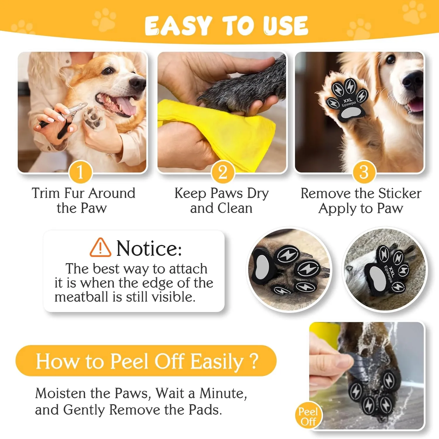 Anti-Slip Dog Paw Protectors for Senior Dogs - Traction Pads for Hardwood Floors & Hot Pavement, Durable Dog Paw Grips with Strong Traction (5 Sets, 20 Pcs) XL