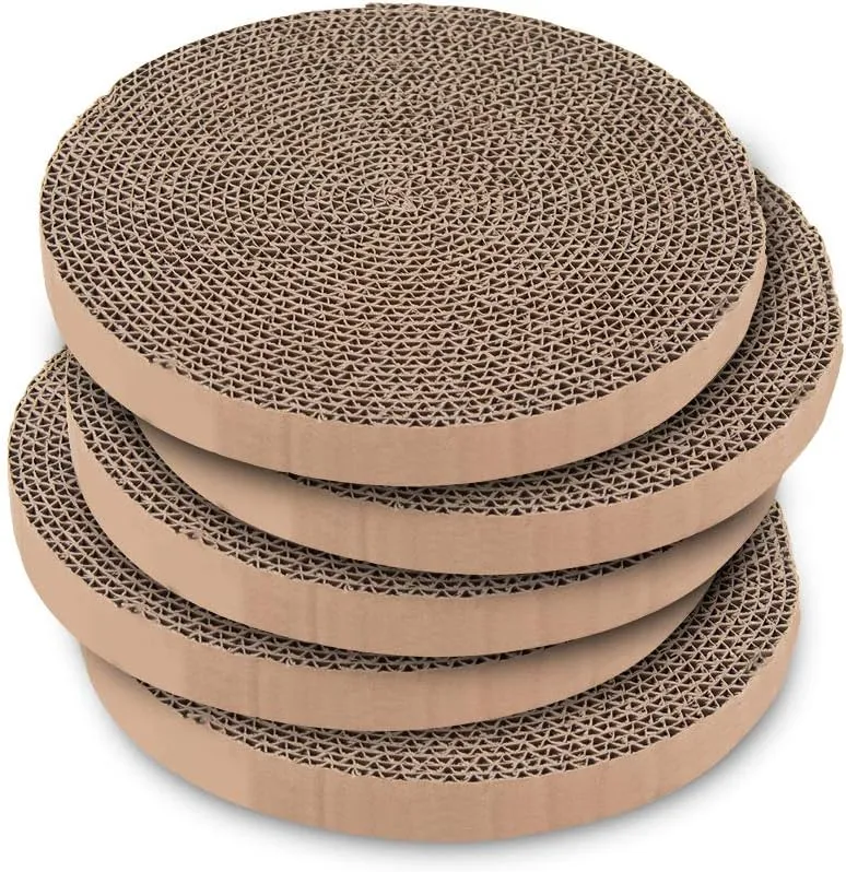 Best Pet Supplies Scratch and Spin Cat Scratcher Replacement Pads and SmartyKat Catnip for Active Play