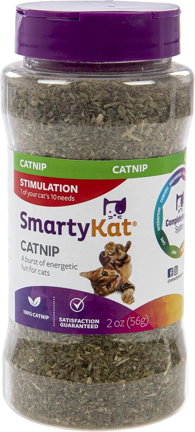 Best Pet Supplies Scratch and Spin Cat Scratcher Replacement Pads and SmartyKat Catnip for Active Play