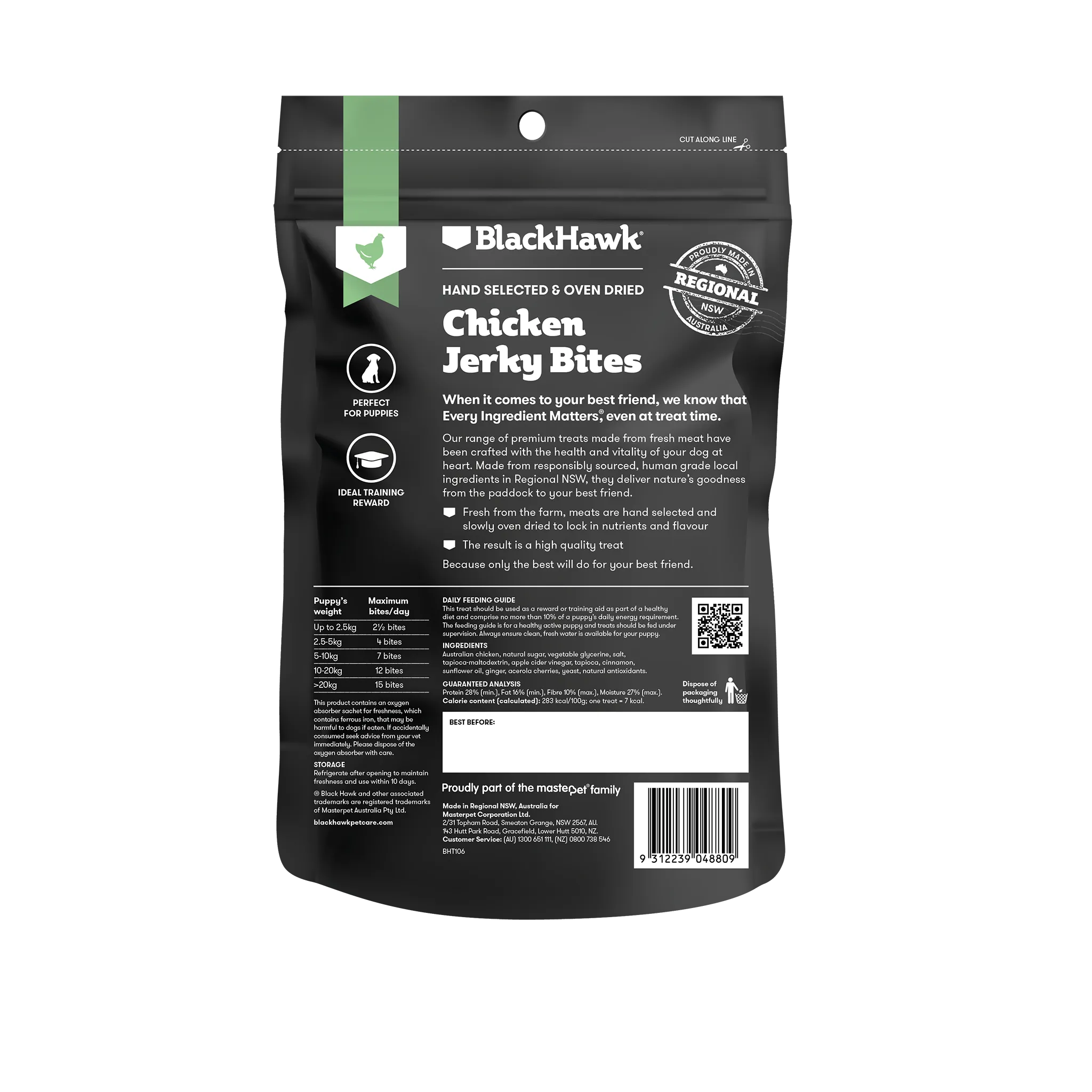 Black Hawk - Chicken Bites Puppy Treats (100g)