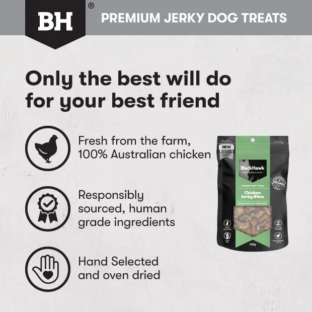 Black Hawk Dog Treats Chicken Jerky Bites for Puppies 100g^^^