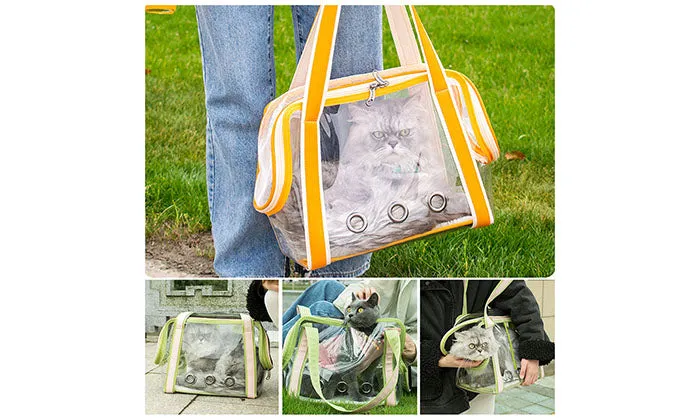 Cats Transparent Totes With Mesh PVC Bags