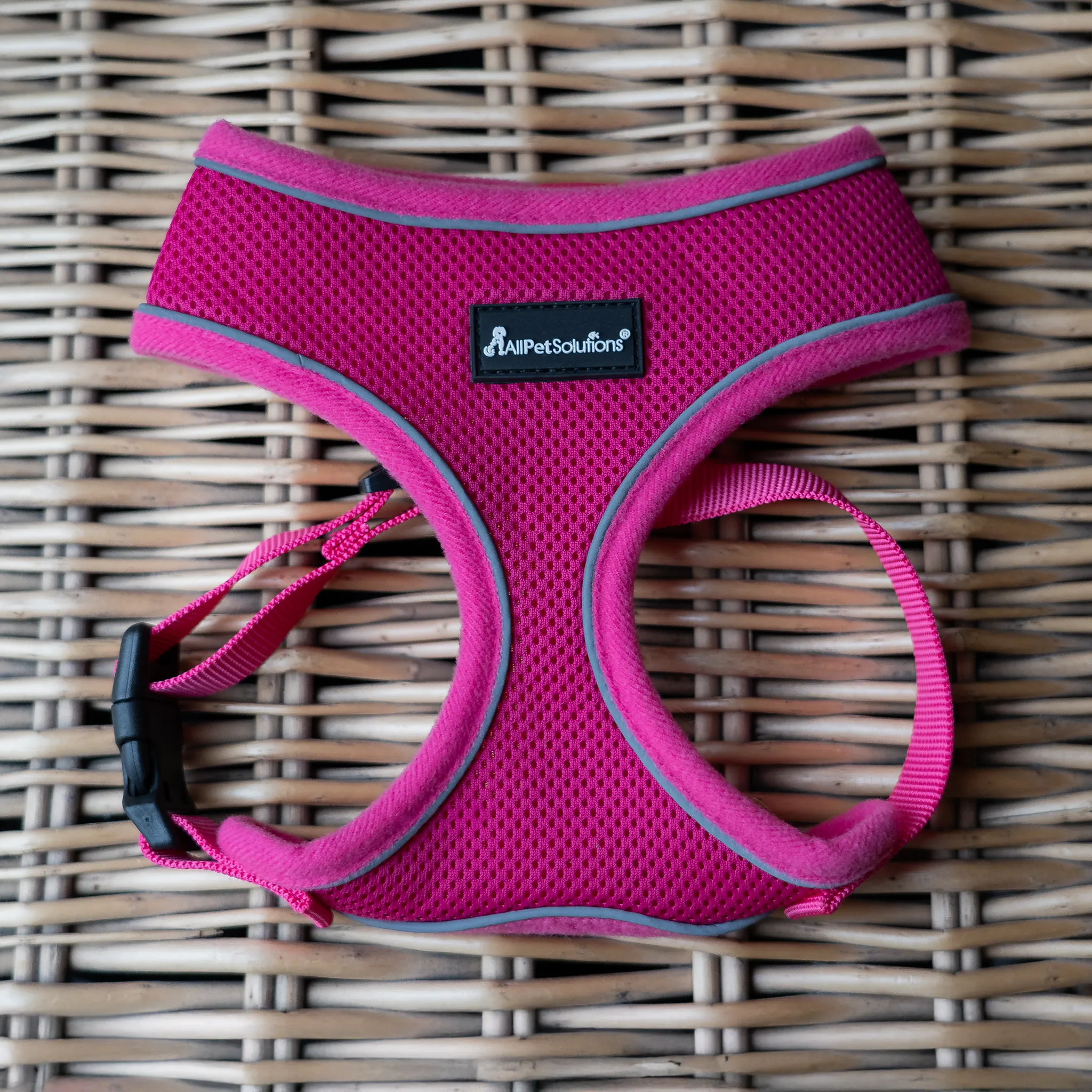 Dog Harness with Reflective Strip in Pink S/M/L/XL