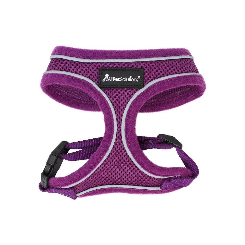 Dog Harness with Reflective Strip in Purple S/M/L/XL