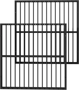 Dog Playpen - 32" Height Dog Pen, Heavy Duty Puppy Pen with Door, Safe & Sturdy, Easy Assemble for Indoor/Outdoor Pet Playpen (2 Panels, Black)