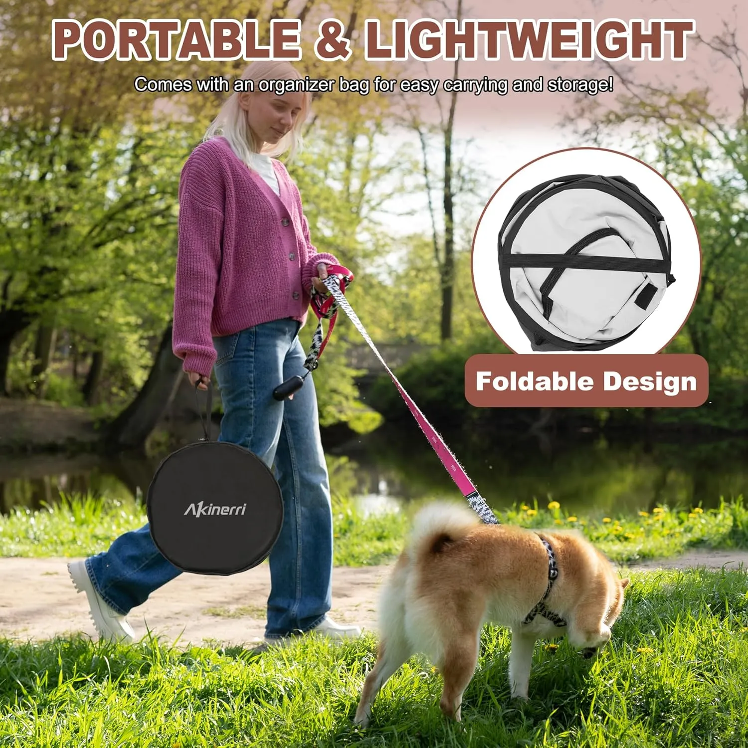 Dog Playpen - Foldable Cat Play Pens for Pubby, Kitten, Rabbit, Portable Pet Tent with Carring Bag for Indoor/Outdoor Travel Camping (Black-Medium)