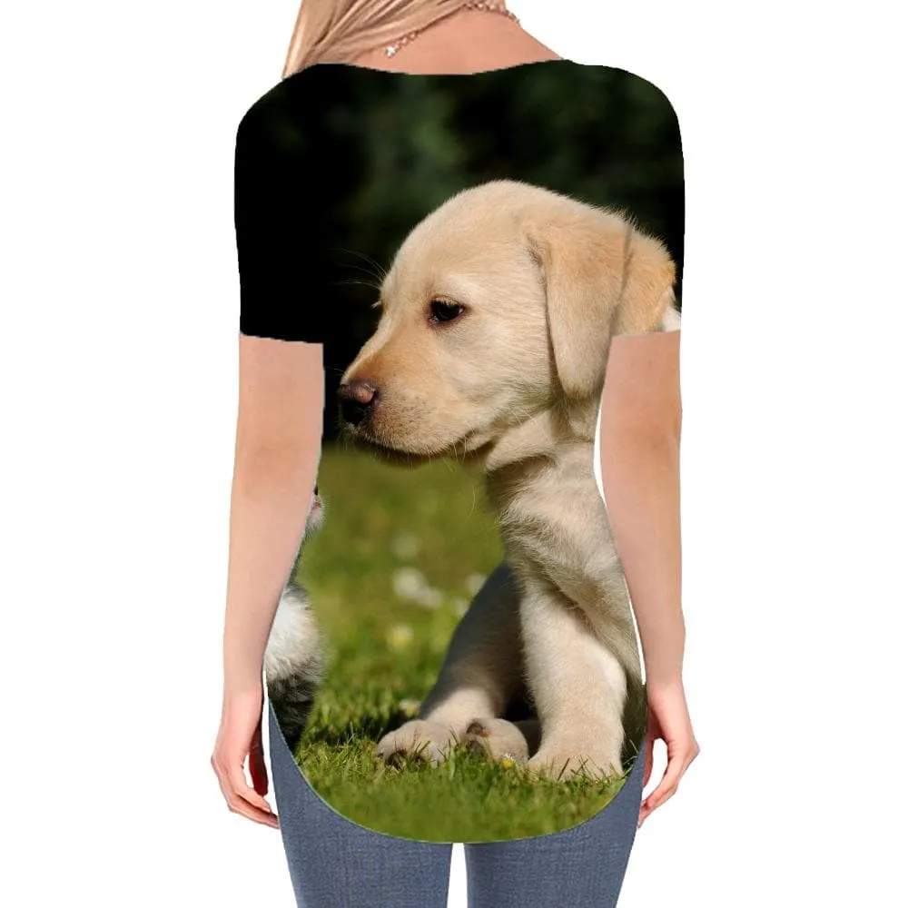 Dog T-shirt women Cat Funny T shirts Lovely Tshirts Printed Womens Clothing