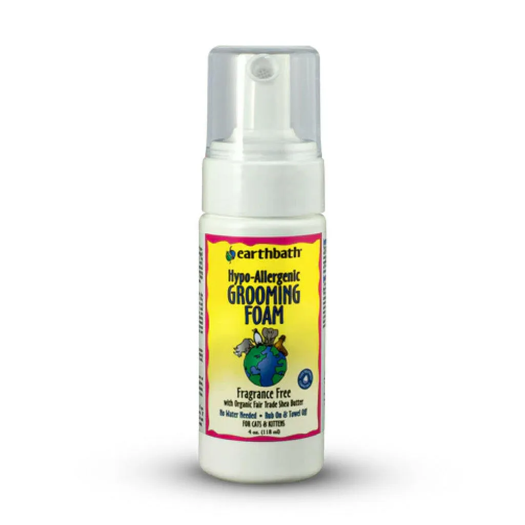 Earthbath Hypo Allergenic Waterless Grooming Foam for Cats (4 oz)