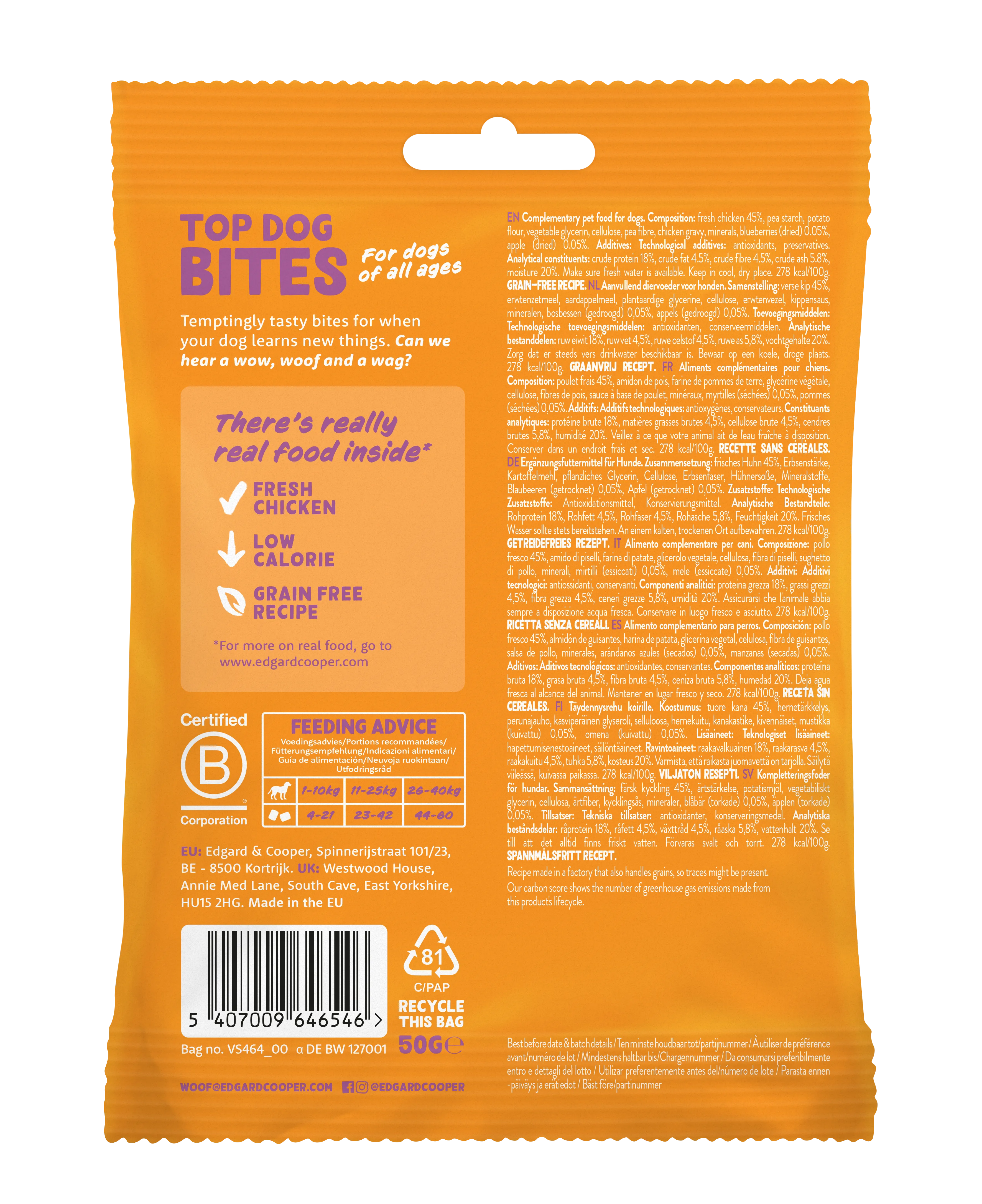 Edgard & Cooper Chicken Small Bites 50g