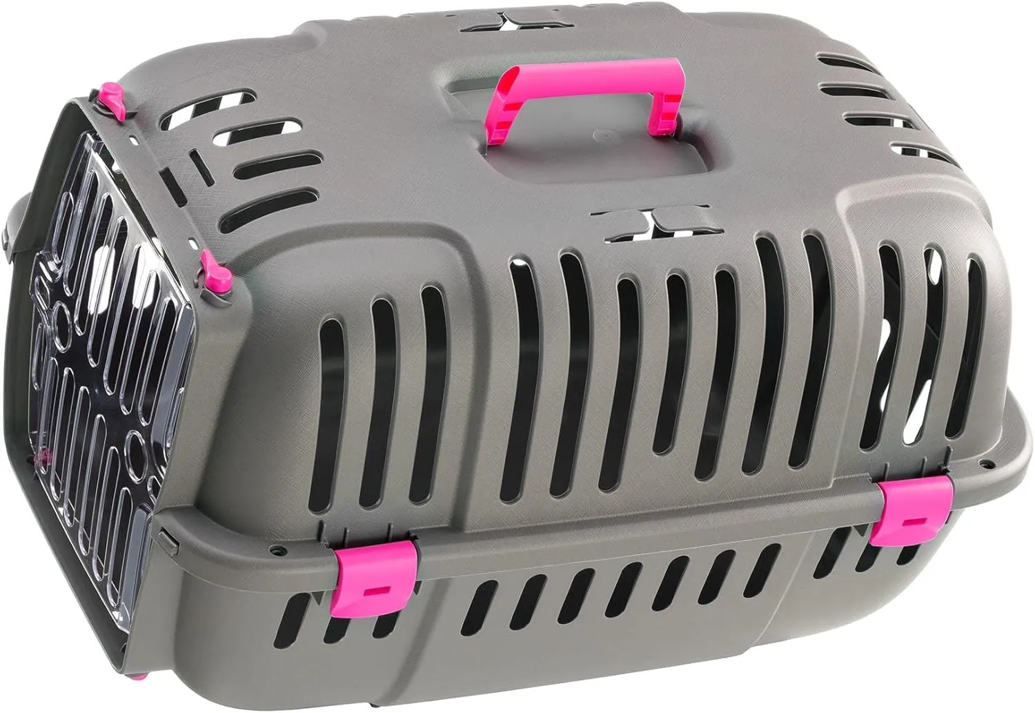 Ferplast Jet Pet Carrier: Value Dog Carrier Suitable for XS Dog Breeds & Small Cats, Assembled Dimensions: 22L x 14.5W x 13H inches, Fuchsia, (73043020PBUS)