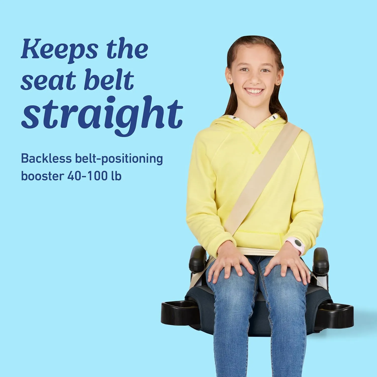 Graco TurboBooster 2.0 Backless Booster Car Seat, Trisha, Easy to Clean with Halfway Cup Holders