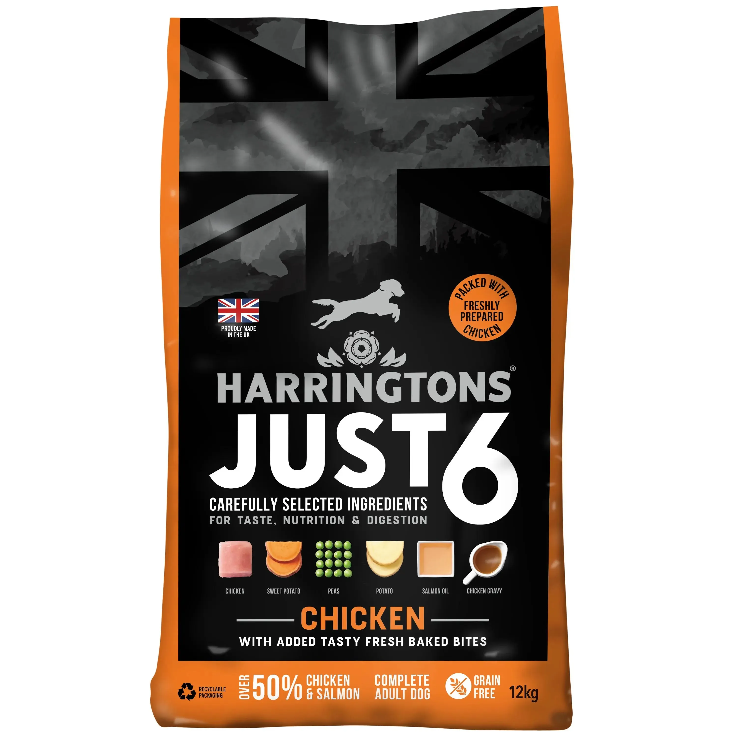 Harringtons Dog Just 6 Chicken - Various Sizes