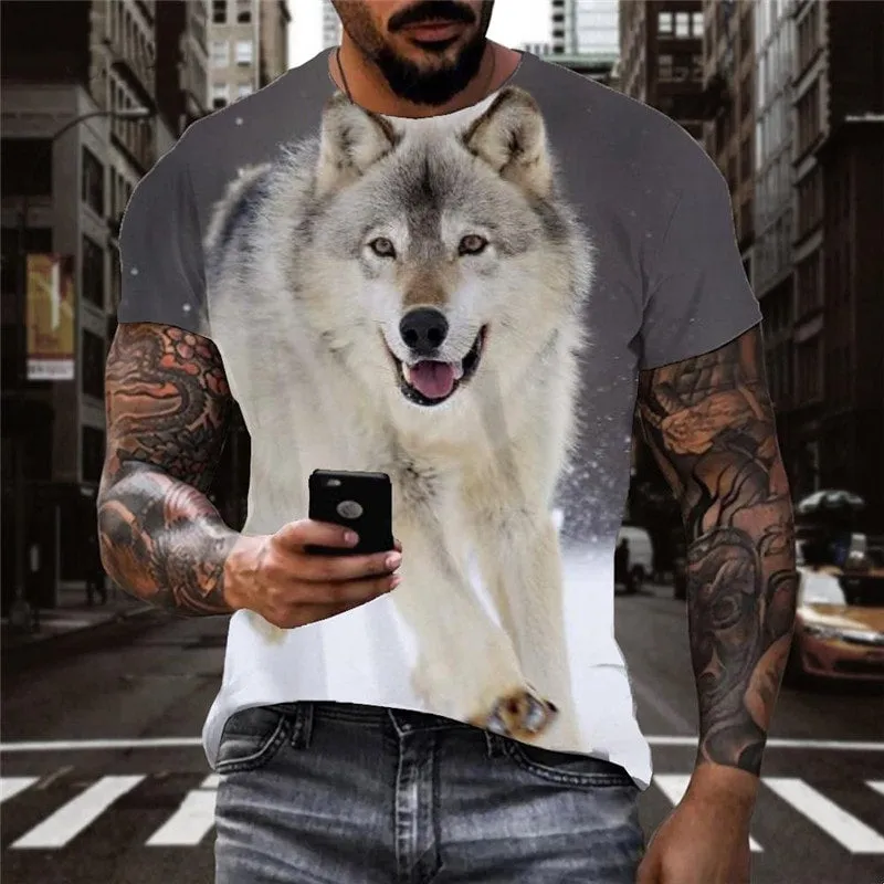 Husky dog tshirt Funny 3D t shirt Puppy Cute Pets Casual men art costume big Smart Husky dogs
