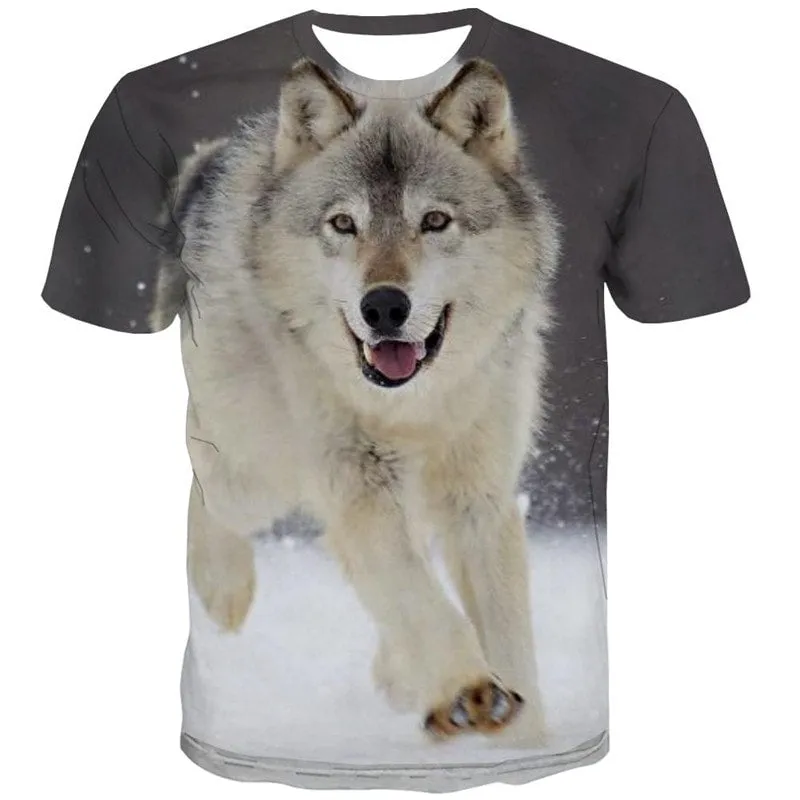 Husky dog tshirt Funny 3D t shirt Puppy Cute Pets Casual men art costume big Smart Husky dogs