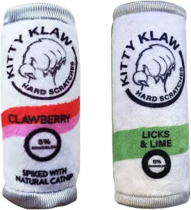Huxley & Kent Cat Toy Bundle | Kitty Klaw Clawberry & Kitty Klaw Licks & Limes | Soft Plush Pounce Kitty Toy with Catnip and Crinkle