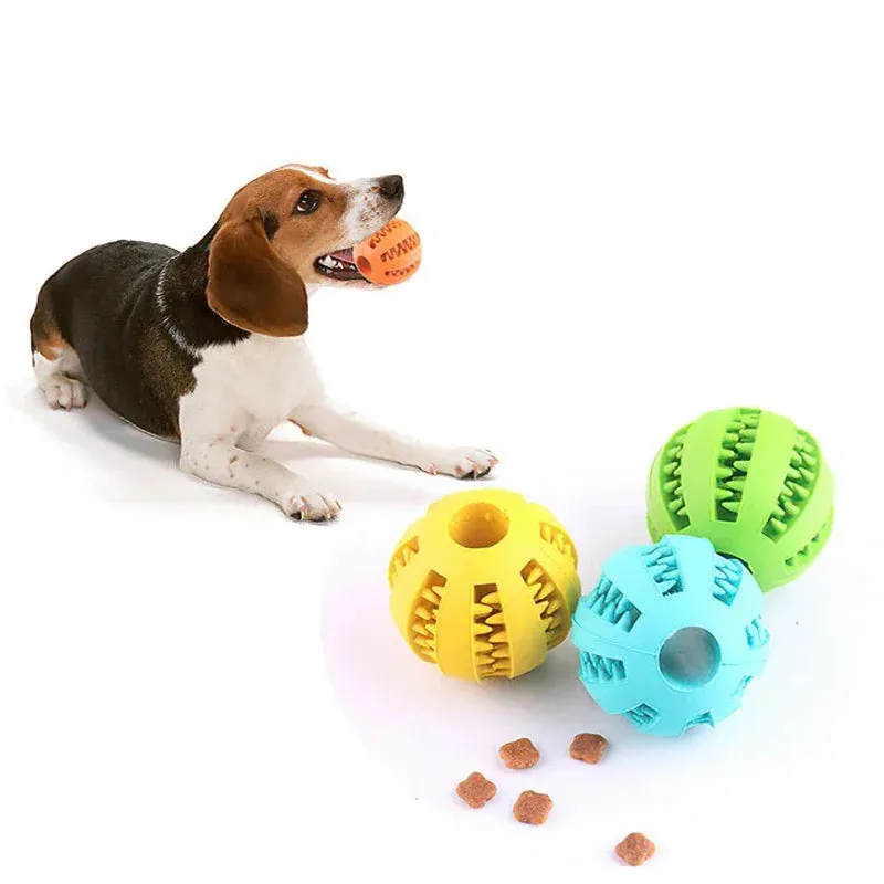 Interactive Dog Ball Toy - Chew, Play, and Clean Teeth for Small Dogs