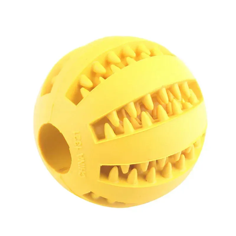 Interactive Dog Ball Toy - Chew, Play, and Clean Teeth for Small Dogs