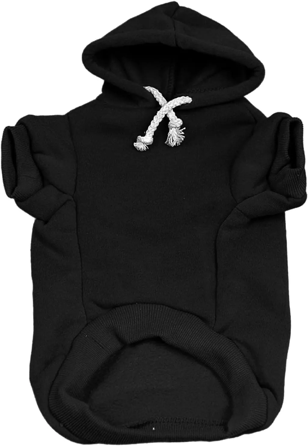 It's My Gotcha Day Dog Hoodie Fleece Lined Pullover Sweatshirt with Leash Hole (Black, Small 12)