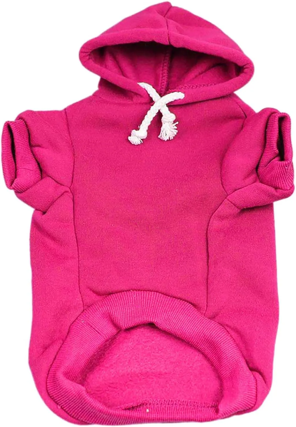 It's My Gotcha Day Dog Hoodie Fleece Lined Pullover Sweatshirt with Leash Hole(Hot Pink, Small 12)