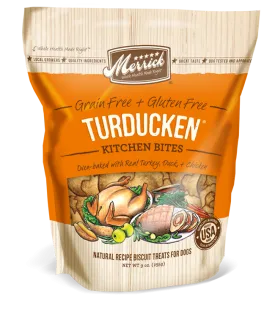 Merrick Grain-Free Turducken Kitchen Bites Dog Treats 9oz
