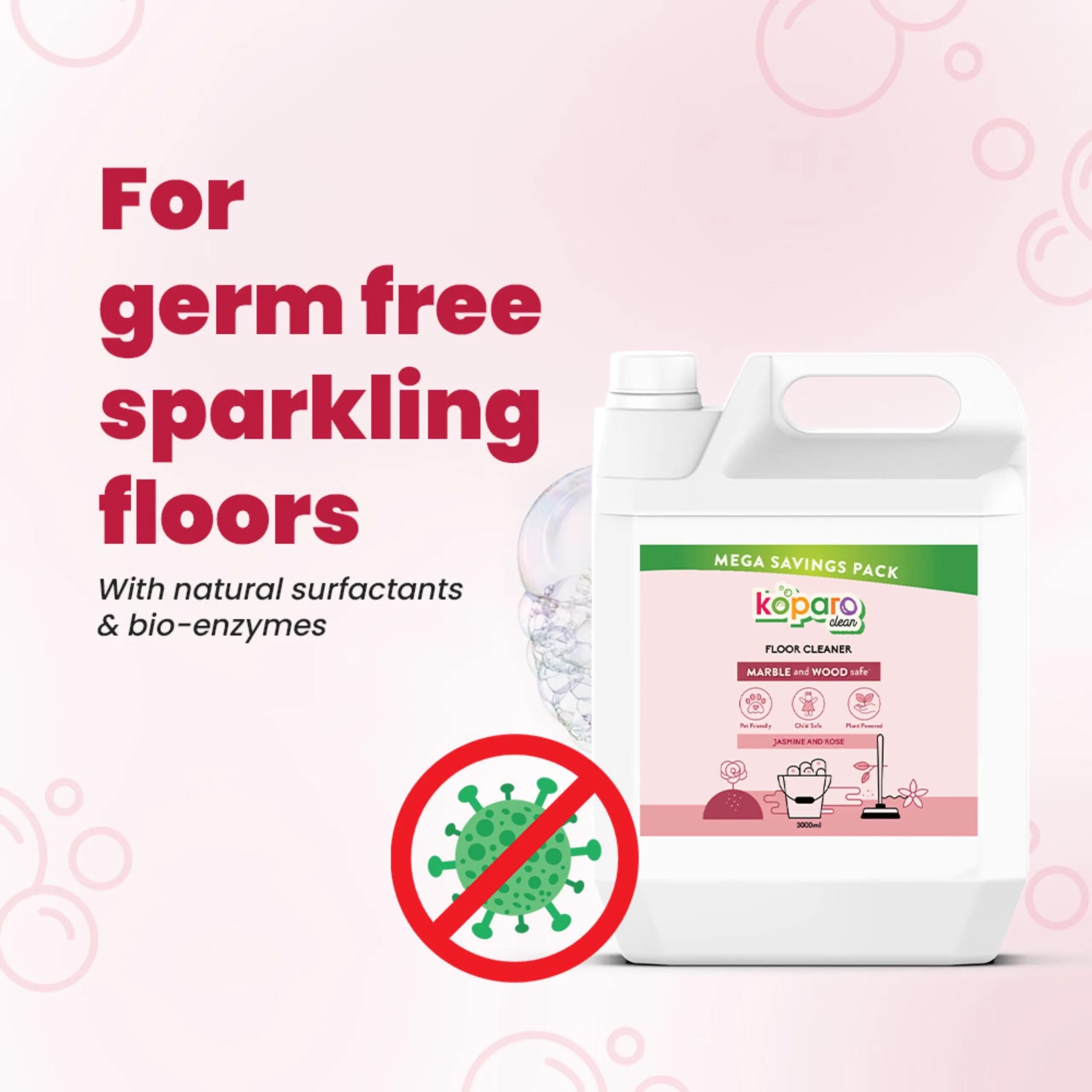 Natural Floor Cleaner - Jasmine - 3 litres
