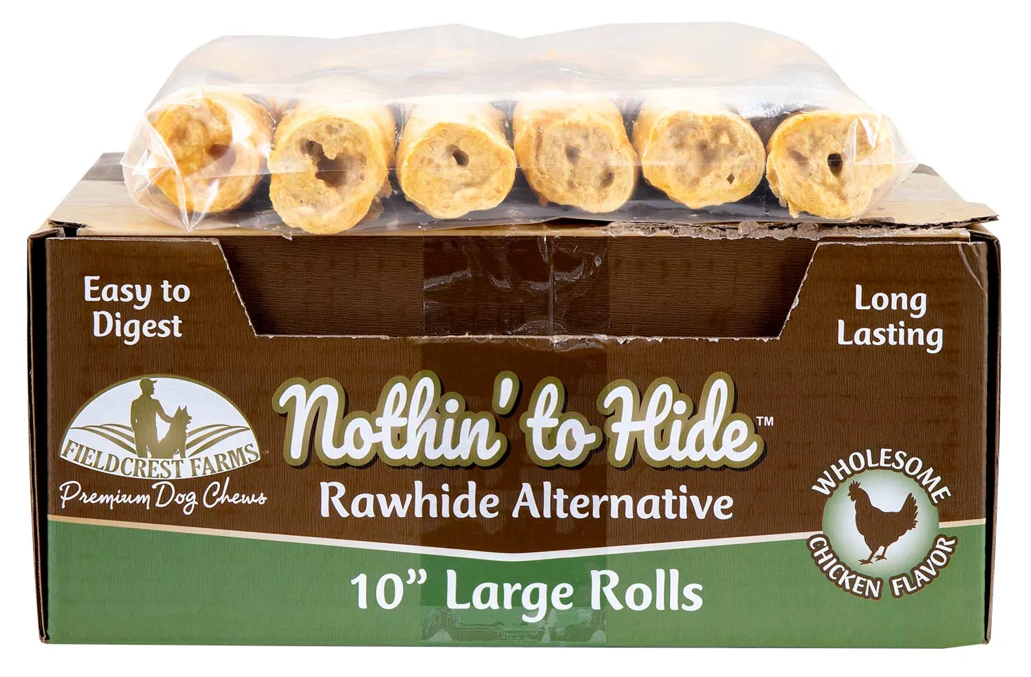 Nothin' to Hide Rawhide Alternative Dog Treats, 10" Roll