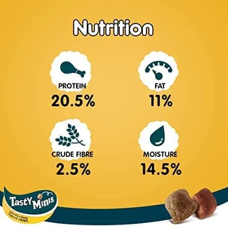 Pedigree Tasty Minis Cubes Chicken & Duck Flavour Chunks Adult Dog Treats (Buy 1 Get 1) (Limited Shelf Life)