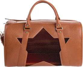 Pet Carrier Dog Cat Puppies Carrier Pet TSA Airline Approved Luxury Faux Leather Carrier Breathable Gift Box Collapsible Travel