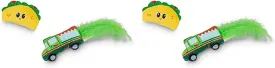 Pet Craft Supply Silly Snacks and Funny Food Crinkle Cuddling Catnip and Silvervine Interactive Cat Toys - Great for Indoor Cats, Kittens; Medium Breeds (Pack of 2)