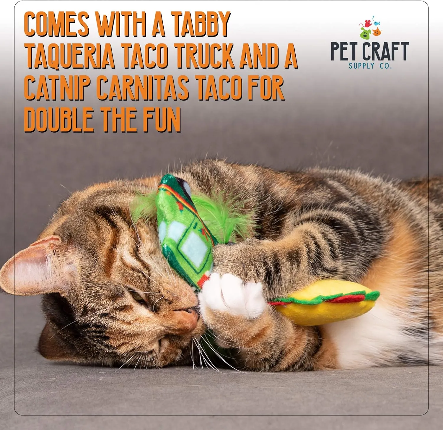 Pet Craft Supply Silly Snacks and Funny Food Crinkle Cuddling Catnip and Silvervine Interactive Cat Toys - Great for Indoor Cats, Kittens; Medium Breeds (Pack of 2)