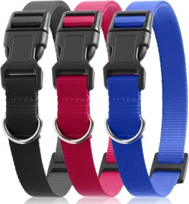 PetJoy Shock Collar Replacement Collar Strap, Bark Collar Replacement Strap 3-Packs, 3/4 Inch Dog Collar with Quick Release Buckle, Length 8-27 Inches and D-Ring