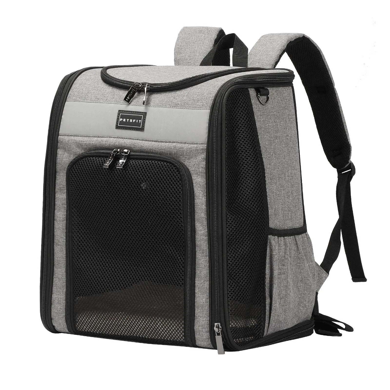 PETSFIT Cat Backpack Carrier For Traveling with Soft Plush Mat Cross