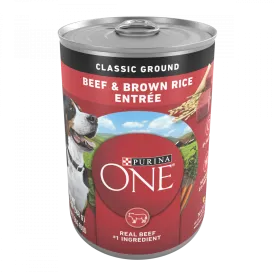 Purina One Wholesome Beef & Brown Rice Entree Canned Dog Food