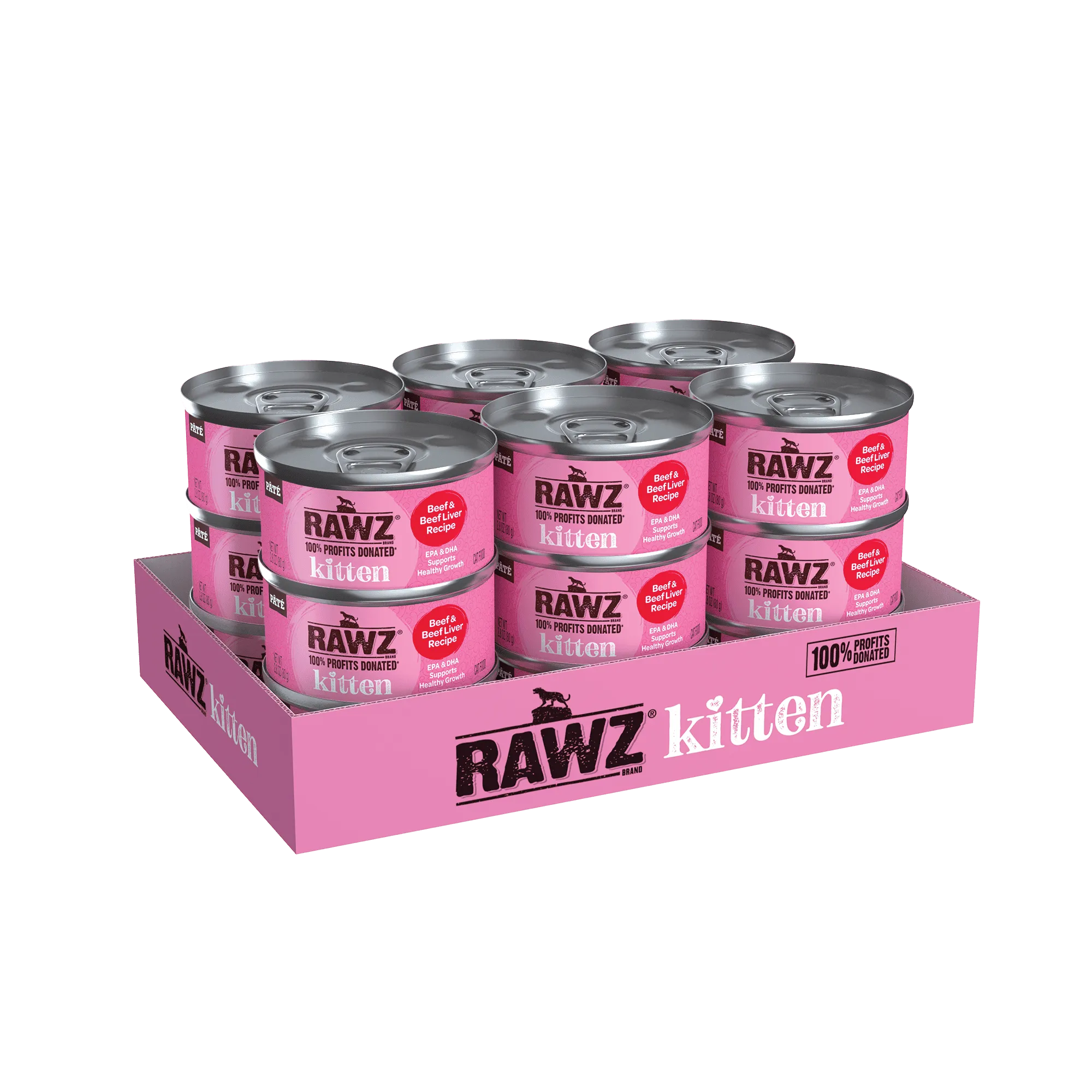 RAWZ Kitten Beef & Beef Liver Canned Kitten Food