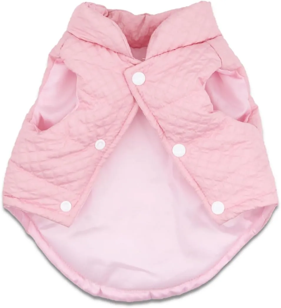 Soft Warm Small Dog Coats Lightweight Pet Dog Winter Jackets for Small Medium Dogs Puppy Cold Weather Coat Pet Girl Clothes, Pink, Small