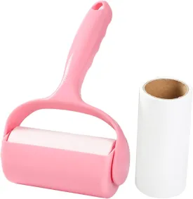 Sticky Lint Rollers for Pet Hair, Cat and Dog Hair Lint Remover for Clothes, Carpet and Coach, Lint Brush with Extra Sticky Refills Pink