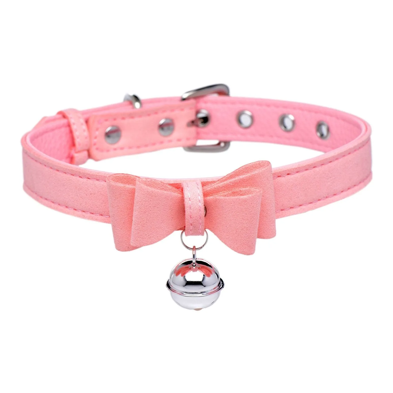 Sugar Kitty Cat Bell Collar - Pink/silver