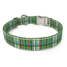Tartan Green Dog Collar