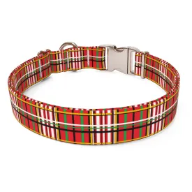 Tartan Red Dog Collar