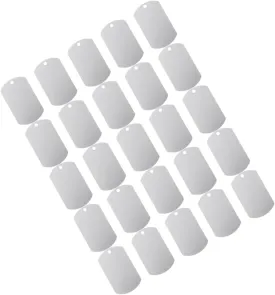 Toyvian 25pcs Blank Aluminum Pet Id Tags for Dogs Cattle Name Tags for Engraving Shaped for Pet Identification