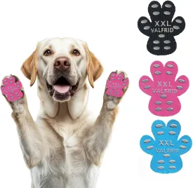 VALFRID Dog Paw Protector Pads,15 Sets-60 Pads Anti-Slip Grips for Hardwood Floors,Best for Hot Pavement,Strong Self-Adhesive Traction Stickers for Senior Dog Essentials Multicolor XXL