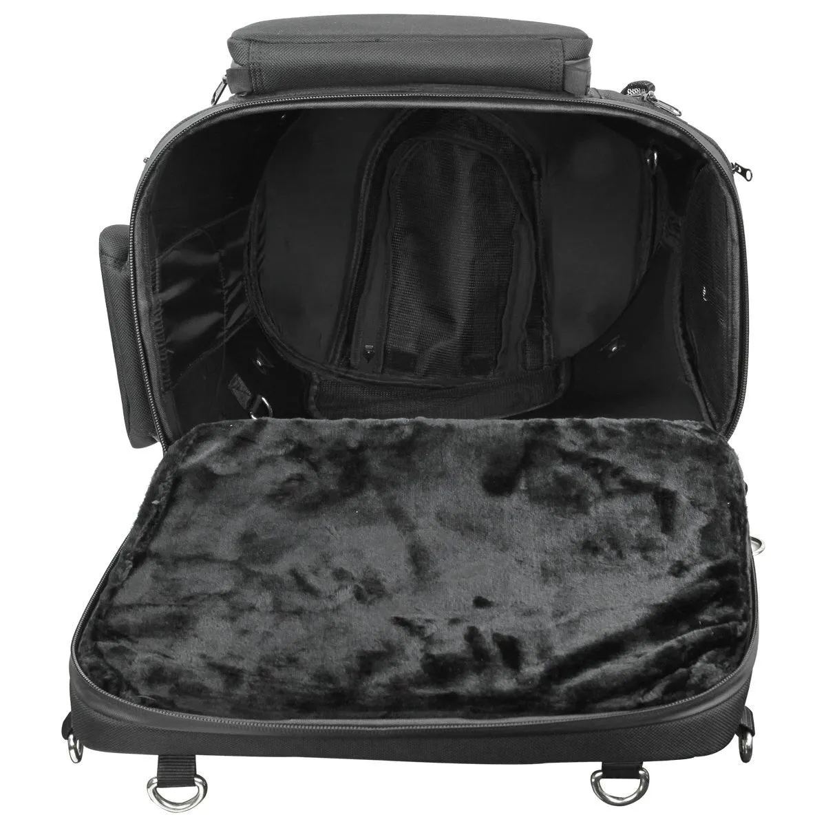Vance SB526 Black Heavy Duty Motorcycle Pet Carry Luggage Touring Travel Sissy Bar Rack Bag