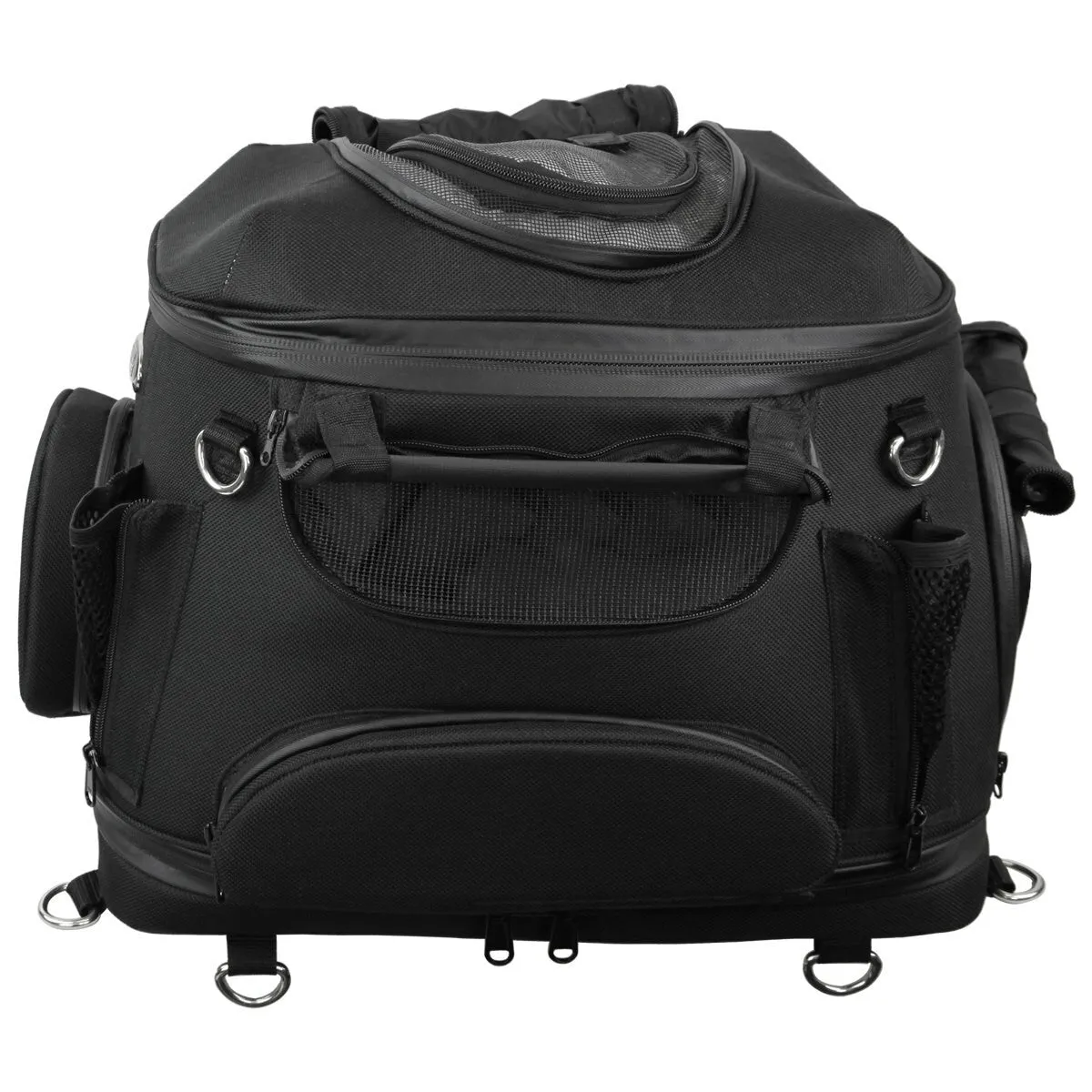Vance SB526 Black Heavy Duty Motorcycle Pet Carry Luggage Touring Travel Sissy Bar Rack Bag