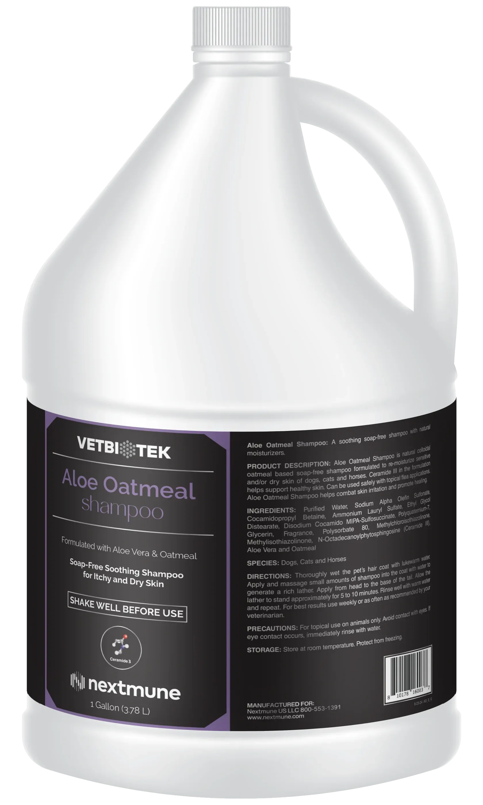 VetBiotek Aloe & Oatmeal Soothing Soap-Free Shampoo For Pets