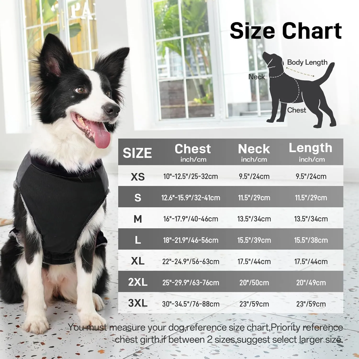 Warm Fleece Dog Coats for Medium Dogs,D-Rings Waterproof Puppy Jacket for Cold Winter,Black XL