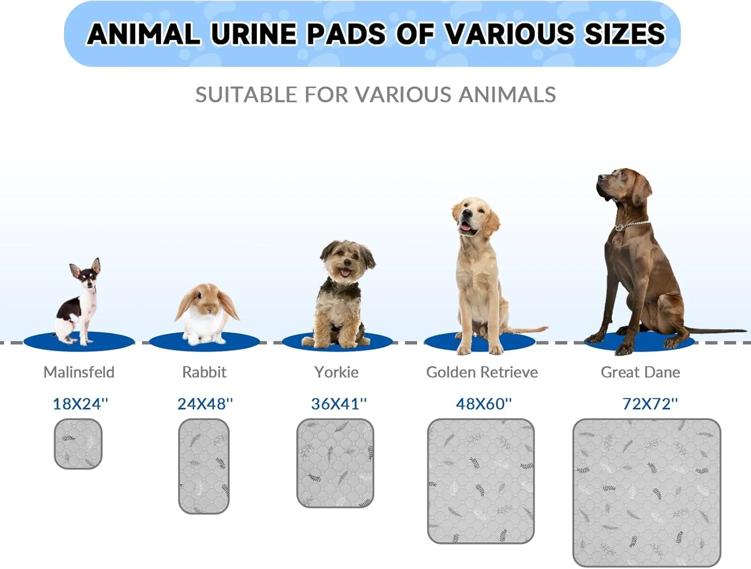 Washable Pee Pads for Dogs 4-Pack Reusable Puppy Pads Pet Training Pads, Waterproof Dog Pee Pads for Crate, Whelping Pad, Non-Slip Protects Against Urine Leakage (Leaves - Deep Grey, 18x24)